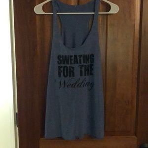 Wedding Work Out Tank, size L